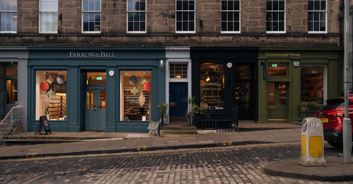 UK high street shopfronts representing local businesses that benefit from local SEO